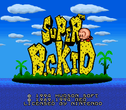 Super B.C. Kid (Europe) Title Screen